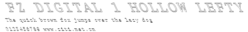 FZ DIGITAL 1 HOLLOW LEFTY.ttf字體轉換器圖片