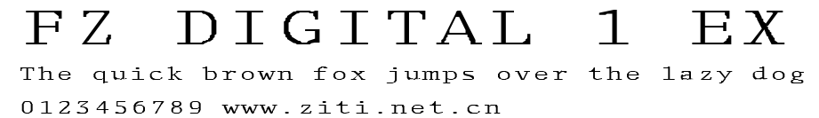 FZ DIGITAL 1 EX.ttf字體轉換器圖片