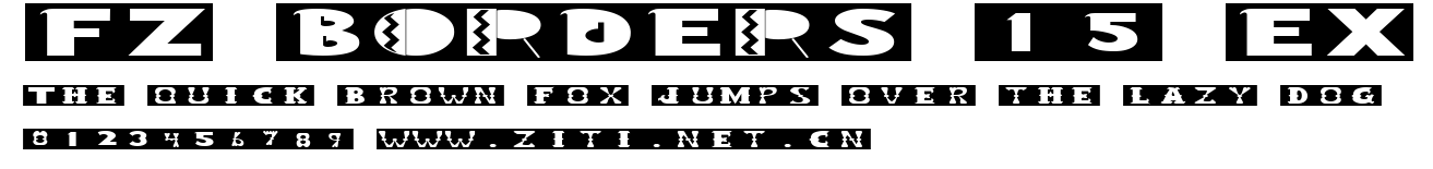 FZ BORDERS 15 EX.ttf字體轉換器圖片