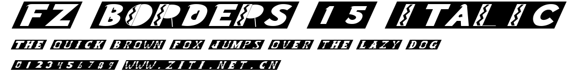 FZ BORDERS 15 ITALIC.ttf字體轉換器圖片