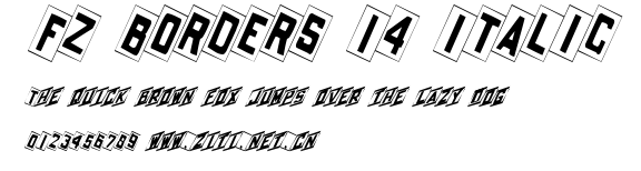 FZ BORDERS 14 ITALIC.ttf字體轉換器圖片