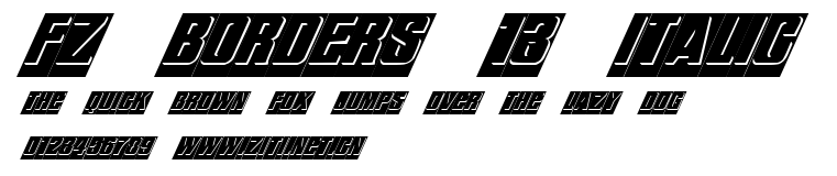 FZ BORDERS 13 ITALIC.ttf字體轉換器圖片