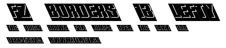 FZ BORDERS 13 LEFTY.ttf字體轉換器圖片
