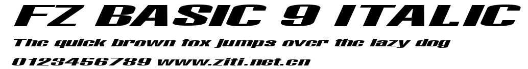 FZ BASIC 9 ITALIC.ttf字體轉換器圖片
