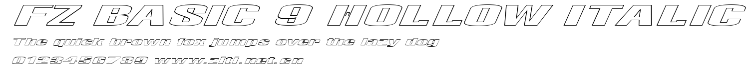 FZ BASIC 9 HOLLOW ITALIC.ttf字體轉換器圖片