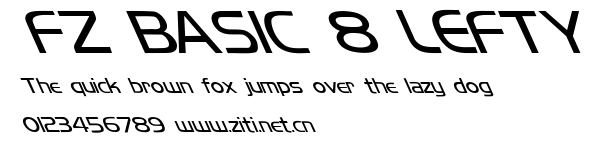 FZ BASIC 8 LEFTY.ttf字體轉換器圖片