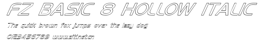 FZ BASIC 8 HOLLOW ITALIC.ttf字體轉換器圖片