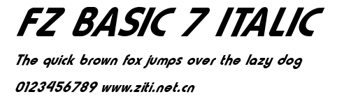 FZ BASIC 7 ITALIC.ttf字體轉換器圖片