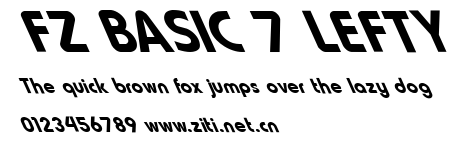 FZ BASIC 7 LEFTY.ttf字體轉換器圖片