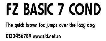 FZ BASIC 7 COND.ttf字體轉換器圖片