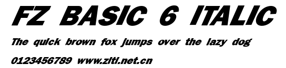 FZ BASIC 6 ITALIC.ttf字體轉換器圖片
