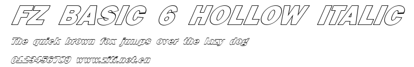FZ BASIC 6 HOLLOW ITALIC.ttf字體轉換器圖片