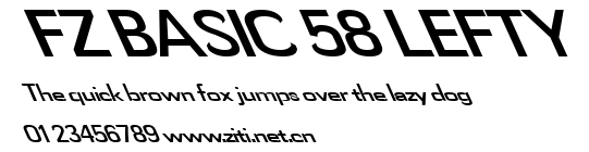 FZ BASIC 58 LEFTY.ttf字體轉換器圖片