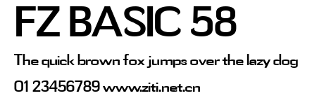 FZ BASIC 58.ttf字體轉換器圖片