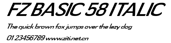 FZ BASIC 58 ITALIC.ttf字體轉換器圖片