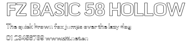 FZ BASIC 58 HOLLOW.ttf字體轉換器圖片
