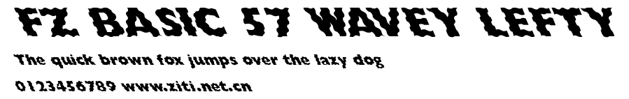 FZ BASIC 57 WAVEY LEFTY.ttf字體轉換器圖片