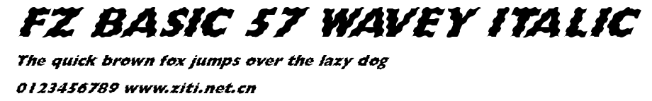 FZ BASIC 57 WAVEY ITALIC.ttf字體轉換器圖片