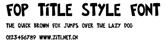 FOP Title Style Font.ttf字體轉換器圖片