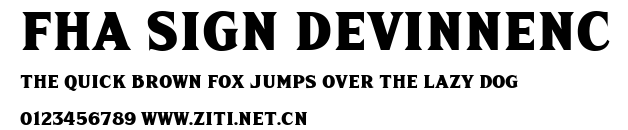 FHA Sign DeVinneNC.ttf字體轉換器圖片