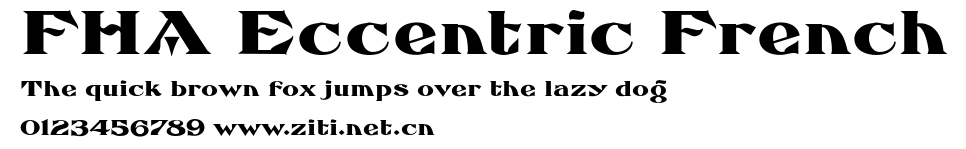 FHA Eccentric French.ttf字體轉換器圖片