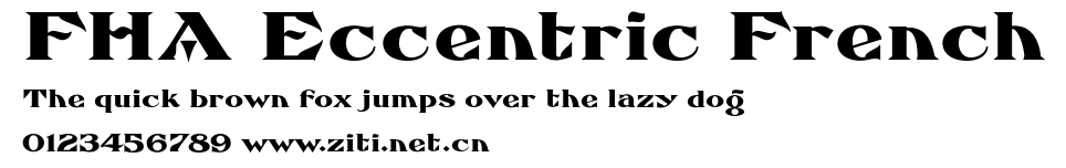 FHA Eccentric French.otf字體轉換器圖片