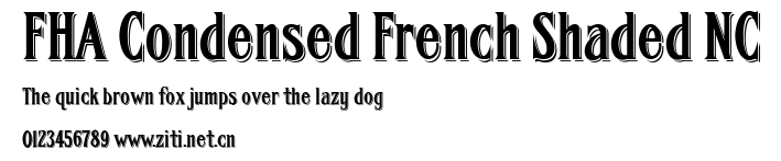 FHA Condensed French Shaded NC.ttf字體轉換器圖片