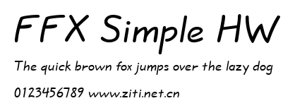FFX Simple HW.ttf字體轉換器圖片