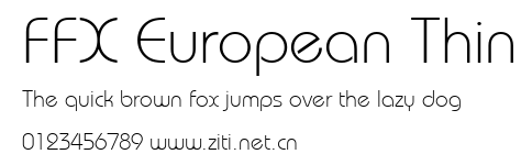 FFX European Thin.ttf字體轉換器圖片