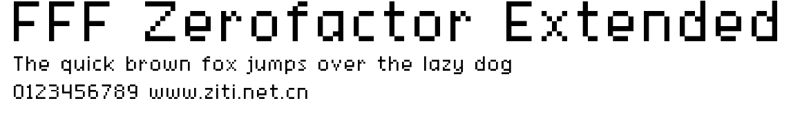 FFF Zerofactor Extended.ttf字體轉換器圖片