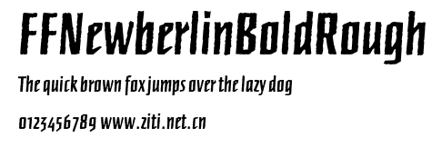 FFNewberlinBoldRough.ttf字體轉換器圖片