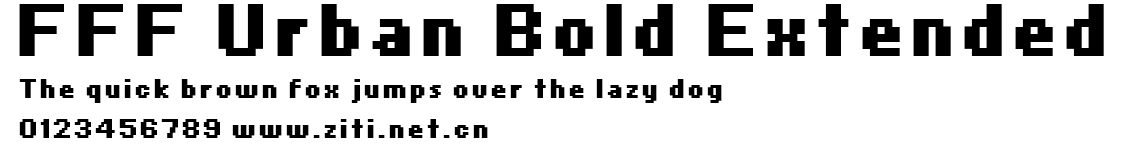 FFF Urban Bold Extended.ttf字體轉換器圖片