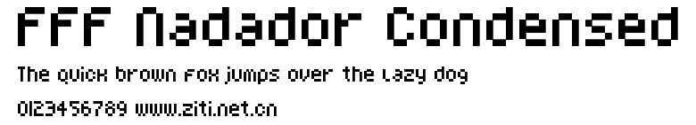FFF Nadador Condensed.ttf字體轉換器圖片