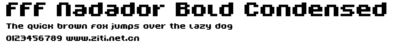 FFF Nadador Bold Condensed.ttf字體轉換器圖片