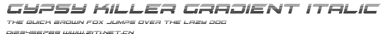 Gypsy Killer Gradient Italic.ttf字體轉換器圖片