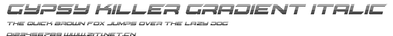 Gypsy Killer Gradient Italic.ttf字體轉換器圖片