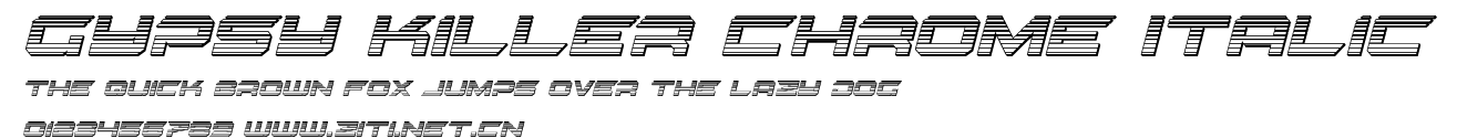 Gypsy Killer Chrome Italic.ttf字體轉換器圖片