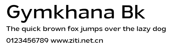 Gymkhana Bk.ttf字體轉換器圖片