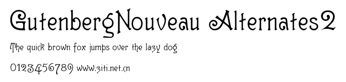 GutenbergNouveau Alternates2.ttf字體轉換器圖片