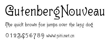 GutenbergNouveau.ttf字體轉換器圖片