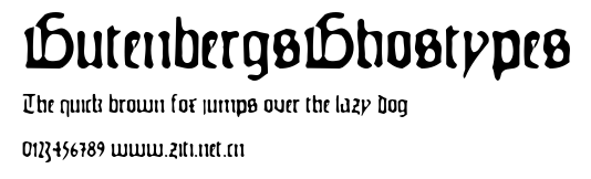 GutenbergsGhostypes.ttf字體轉換器圖片