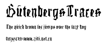 GutenbergsTraces.ttf字體轉換器圖片