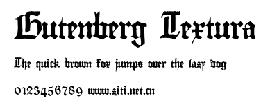 Gutenberg Textura.ttf字體轉換器圖片
