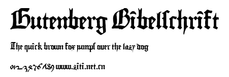 Gutenberg Bibelschrift.ttf字體轉換器圖片