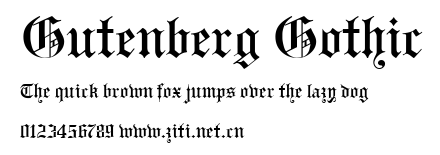 Gutenberg Gothic.ttf字體轉換器圖片