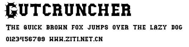 Gutcruncher.ttf字體轉換器圖片