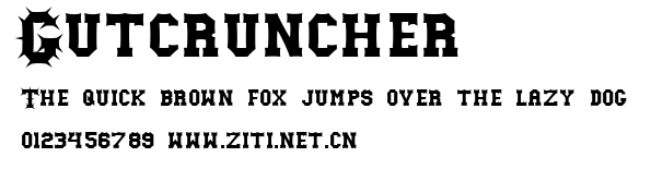 Gutcruncher.ttf字體轉換器圖片