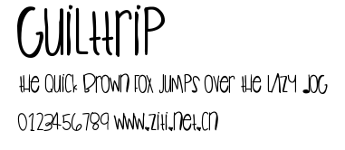 GuiltTrip.ttf字體轉換器圖片