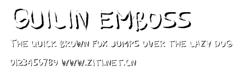 Guilin emboss.ttf字體轉換器圖片