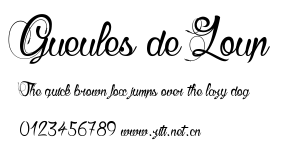 Gueules de Loup.ttf字體轉換器圖片